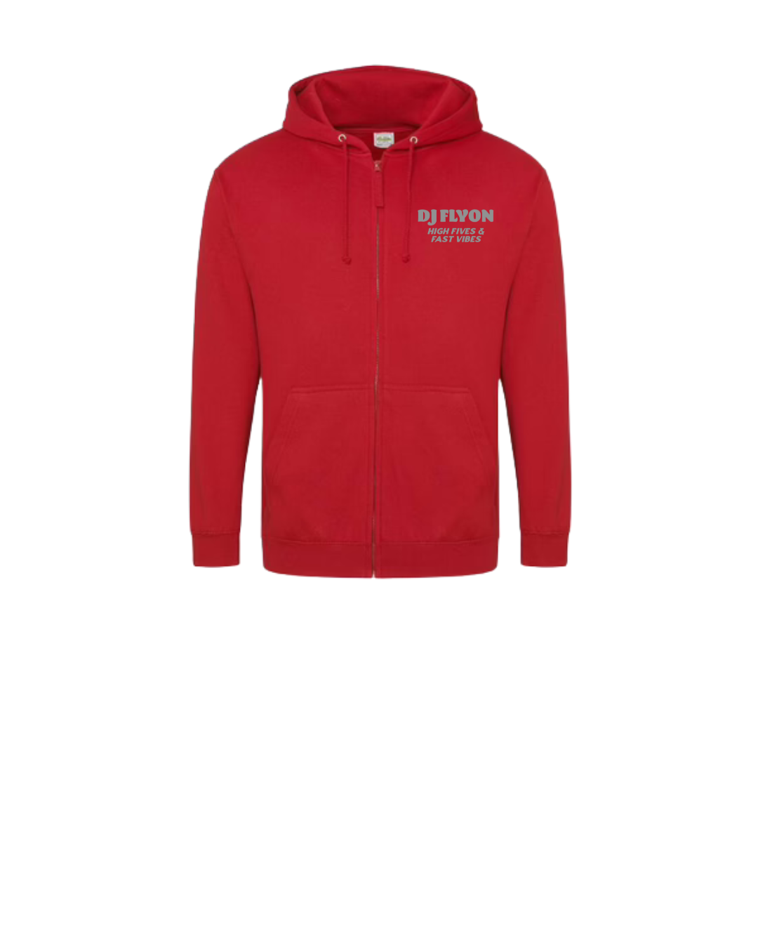 Zipped Hoodie - zeefdruk dark grey