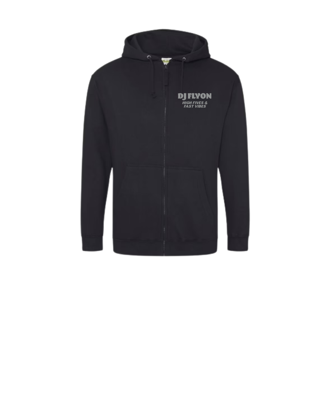 Zipped Hoodie - zeefdruk dark grey