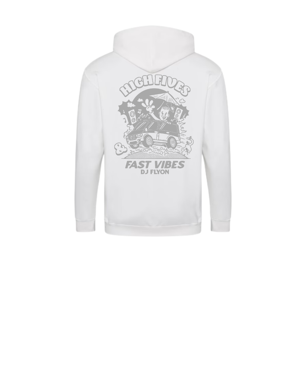 Zipped Hoodie - zeefdruk dark grey