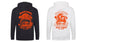 Zipped Hoodie - zeefdruk bright orange