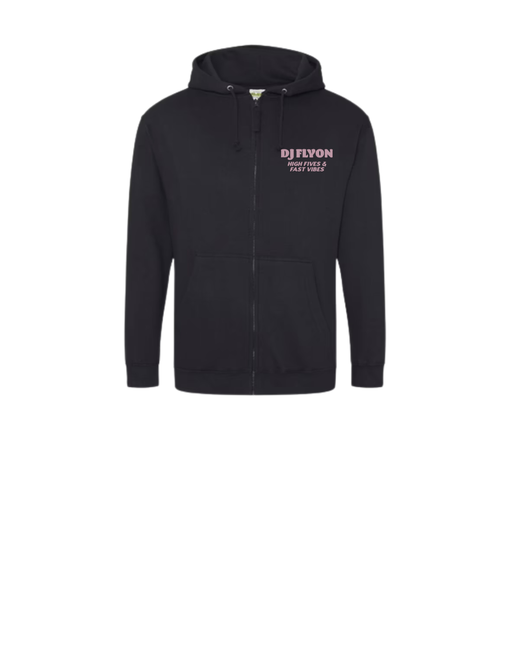 Zipped Hoodie - zeefdruk ancient pink