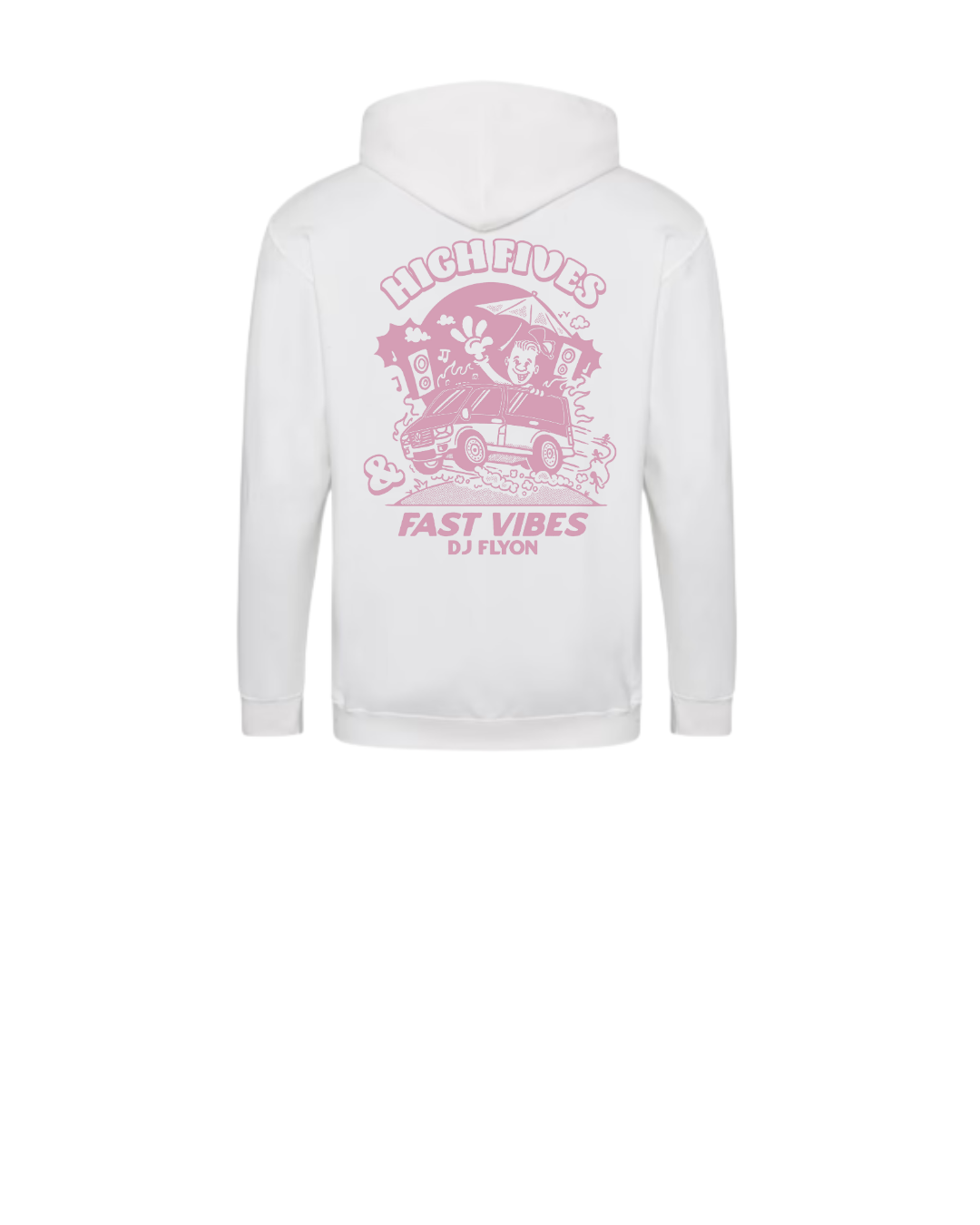 Zipped Hoodie - zeefdruk ancient pink