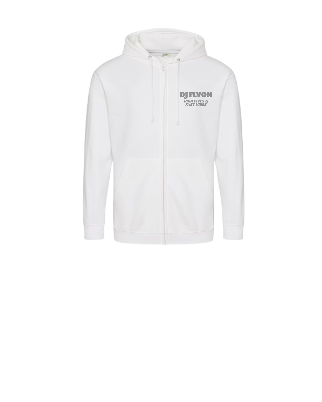 Zipped Hoodie - zeefdruk dark grey